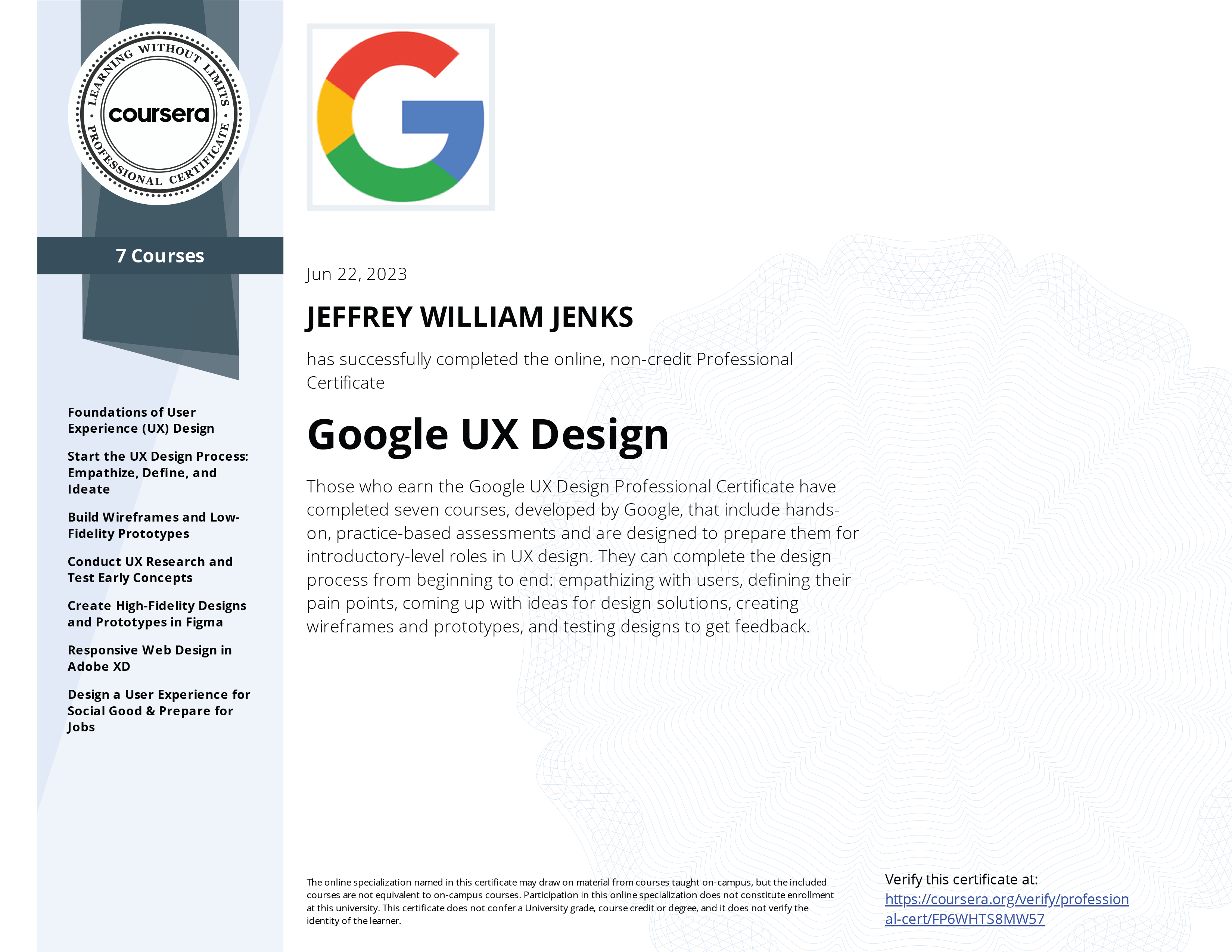 Google UX Design Professional Certificate - Complete