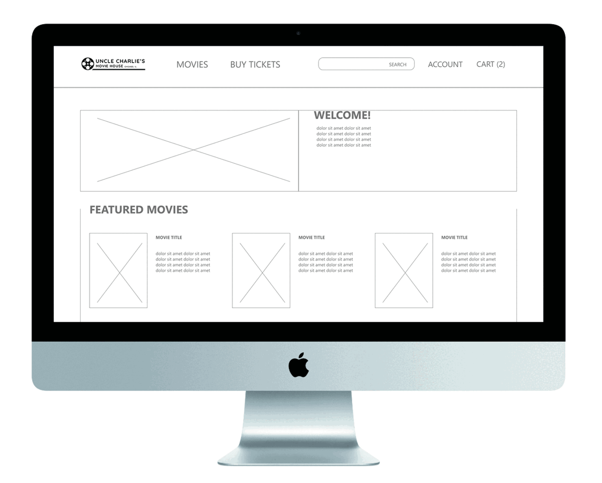 Uncle Charlie's website iteration process