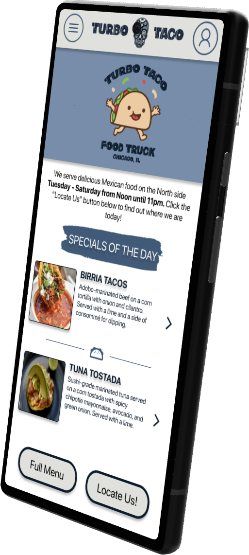 Turbo Taco high-fidelity prototype