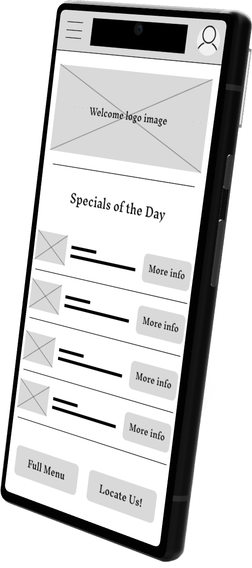 Turbo Taco wireframe prototype